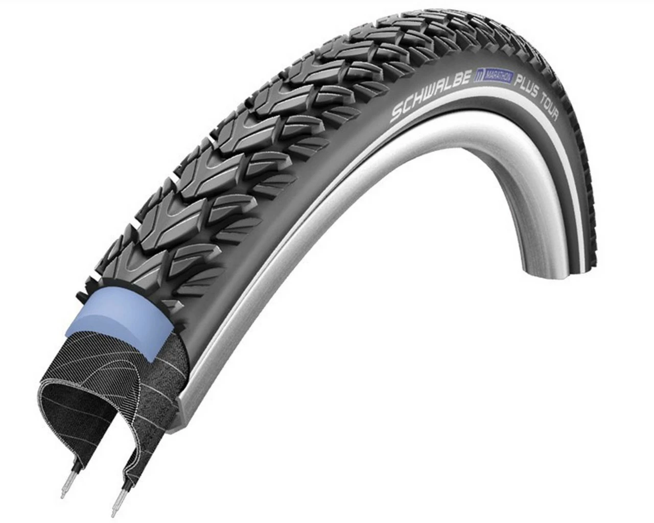 Schwalbe Marathon Plus Tour Trekking-Reifen 26 Zoll | Schwarz Reflex Endurance SmartGuard
