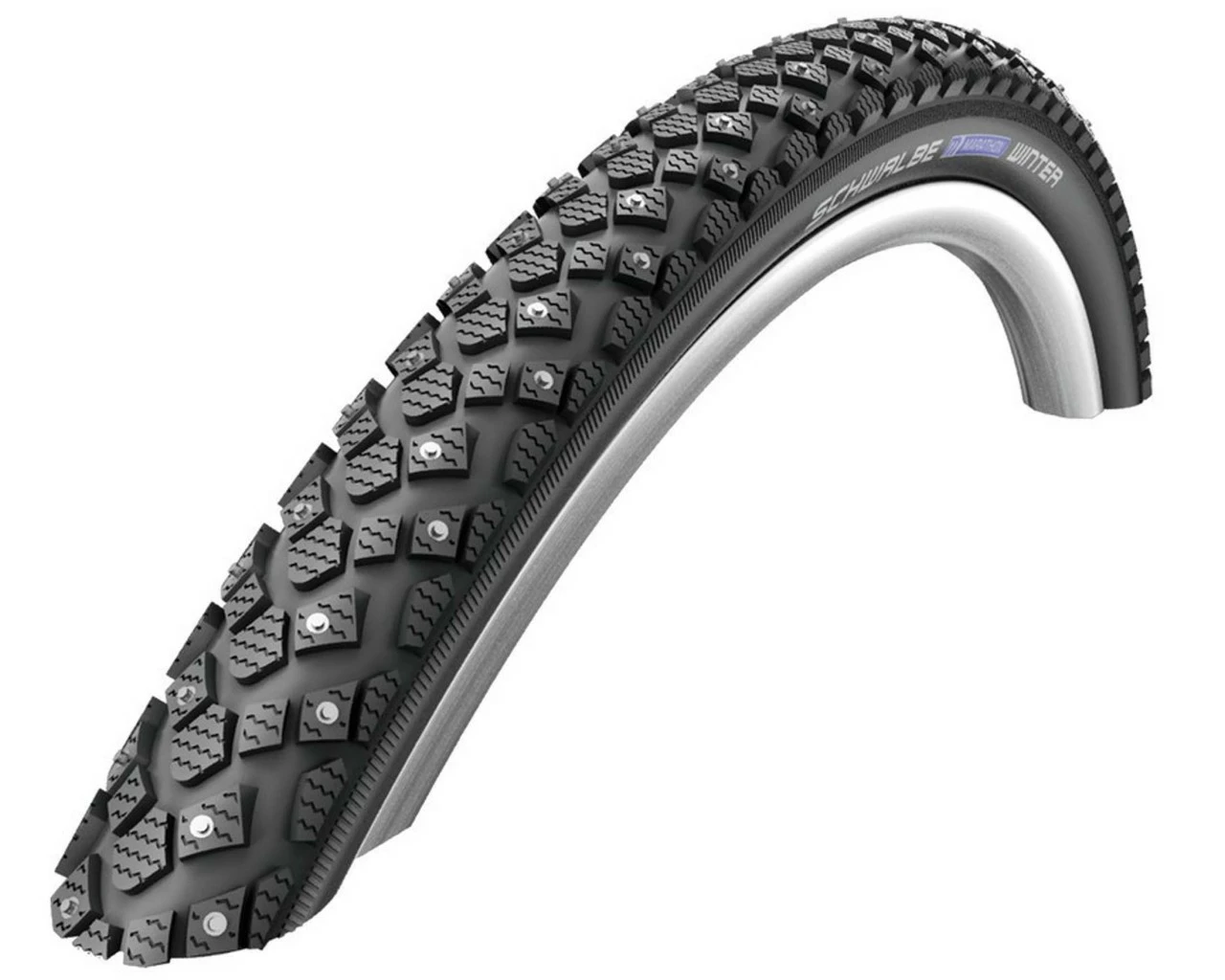 Schwalbe Marathon Winter Spike-Reifen 26 Zoll | Schwarz Reflex Winter RaceGuard 200 Spikes